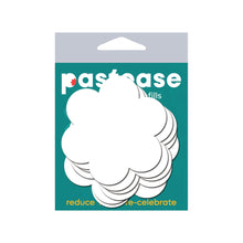 Load image into Gallery viewer, Refills Daisy Flower: Three Pair Double Stick Shapes by Pastease®. Six white double sided self adhesive daisy flowers for nipple covers in the pastease turqouise packaging on a white background. Perfect for a festival, pride, burlesque performance, only fans content or a party.