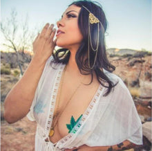 Load image into Gallery viewer, Indica Pot Leaf: Glitter Green Weed Nipple Pasties by Pastease® o/s