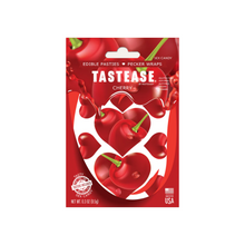 Load image into Gallery viewer, Tastease: Cherry Edible Pasties & Pecker Wraps Candy by Pastease®. Pack of edible cherry flavoured nipple covers on a white background. Perfect for festivals, pride, burlesque, raves, only fans content or parties.