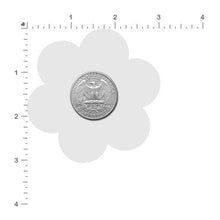 Load image into Gallery viewer, Size guide for Everyday Reusable: Onyx Flat Black Suede Flower with Mini Hearts Reusable Nipple Pasties by Pastease® Everyday on a white background.