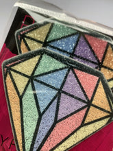 Load and play video in Gallery viewer, Video of the Gem: Pastel Rainbow Diamond Nipple Pasties by Pastease shown in the Pastease pink and black packaging.