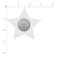Load image into Gallery viewer, Size guide for the Everyday Reusable: Tourmaline Teal Vegan Luxury Suede Star with Mini Hearts Reusable Nipple Covers by Pastease® Everyday o/s on a white background.