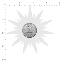 Load image into Gallery viewer, Size guide for Sunburst: Black Shattered Glass Disco Ball Nipple Pasties by Pastease on a white background.