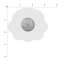 Load image into Gallery viewer, Size guide for the Cloud: Rainbow 'Happy Birthday' Cloud Nipple Pasties by Pastease on a white background.