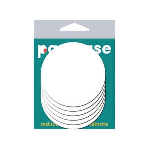 Refills 3" Circle Double Stick Shapes by Pastease® in original teal packaging. This set includes three pairs of circular double-stick adhesive shapes, designed for secure, comfortable wear with nipple covers. Made in the USA for all breast shapes and sizes.