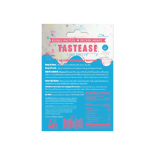 Load image into Gallery viewer, The Tastease: Cake Batter Edible Pasties &amp; Pecker Wraps Candy by Pastease®. Pack of edible cake and sprinkles flavoured nipple covers on a white background. Perfect for festivals, pride, burlesque, raves, only fans content or parties.
