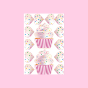 The Tastease: Cake Batter Edible Pasties & Pecker Wraps Candy by Pastease®. Pack of edible cake and sprinkles flavoured nipple covers on a pastel pink background. Perfect for festivals, pride, burlesque, raves, only fans content or parties.