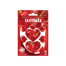 Load image into Gallery viewer, Tastease: Cherry Edible Pasties &amp; Pecker Wraps Candy by Pastease®. Pack of edible cherry flavoured nipple covers on a white background. Perfect for festivals, pride, burlesque, raves, only fans content or parties.
